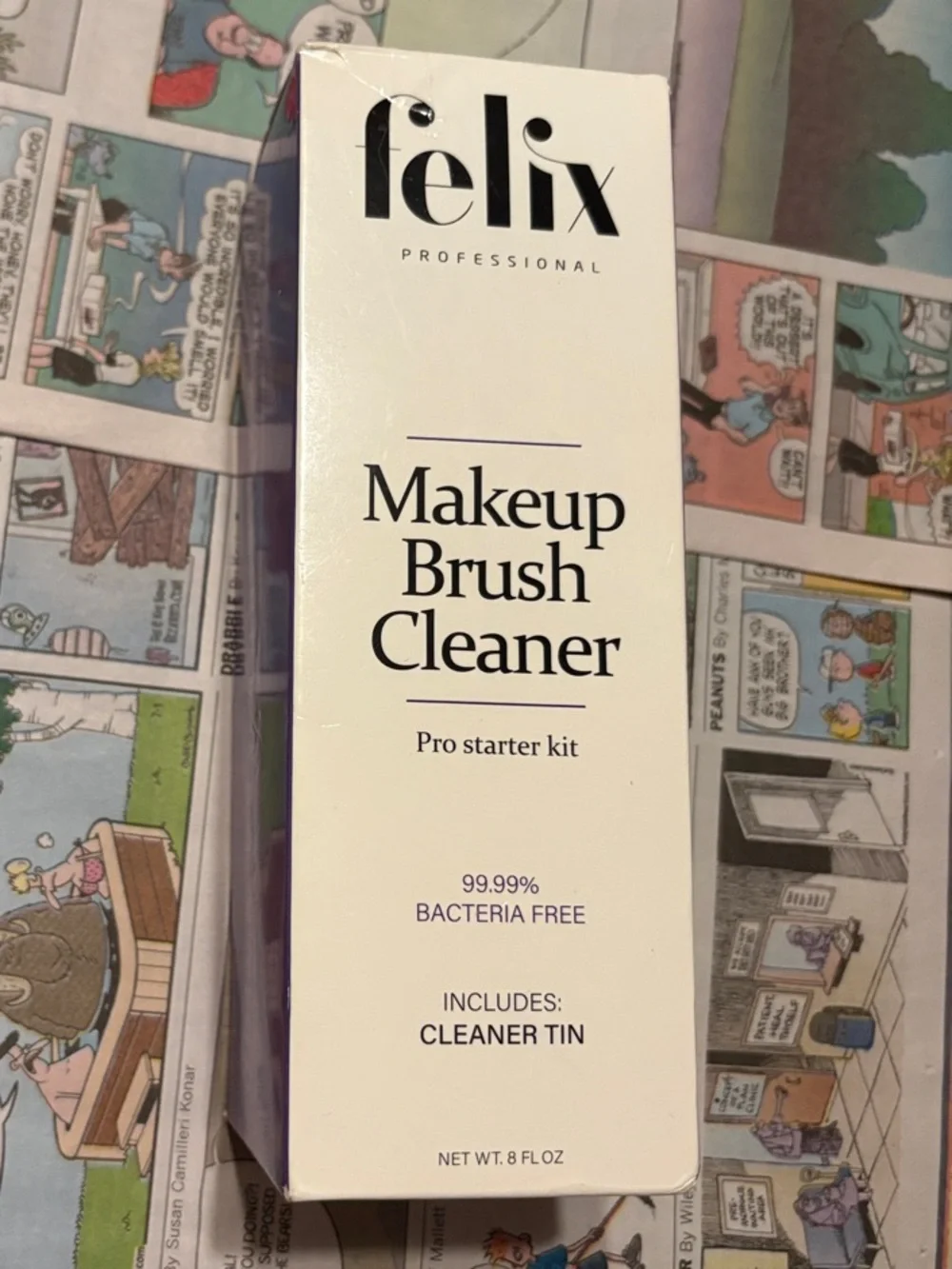 Felix Professional Makeup Brush Cleaner - White 8oz (Pro Starter Kit)